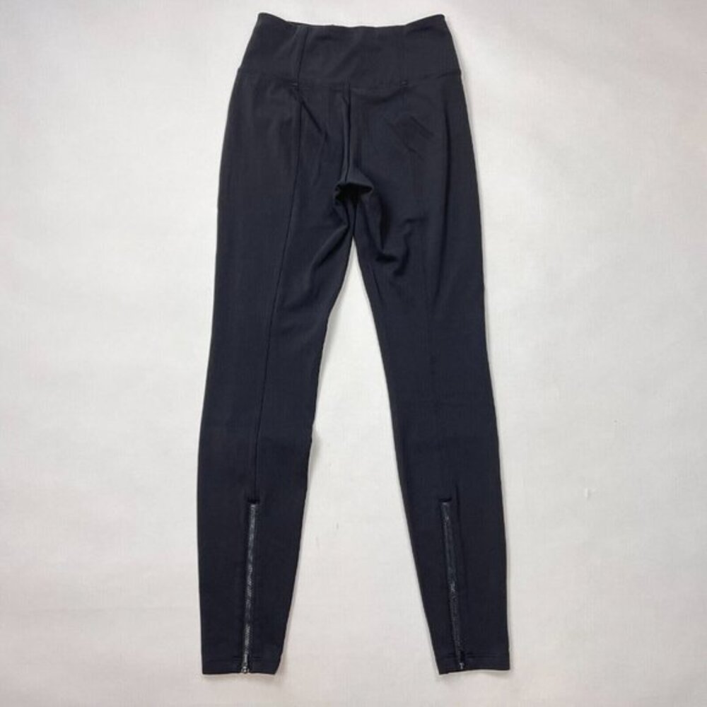 Athleta Headlands Hybrid Leggings Pockets Stretch Nylon Flat front Black Women 2